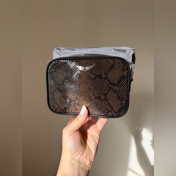 Zadig & Voltaire Snakeskin Crossbody Bag Brown – New - Picture 3 of 3